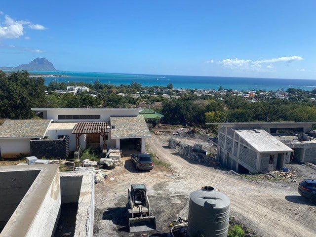 Vue sur Le Morne Brabant pendant la construction