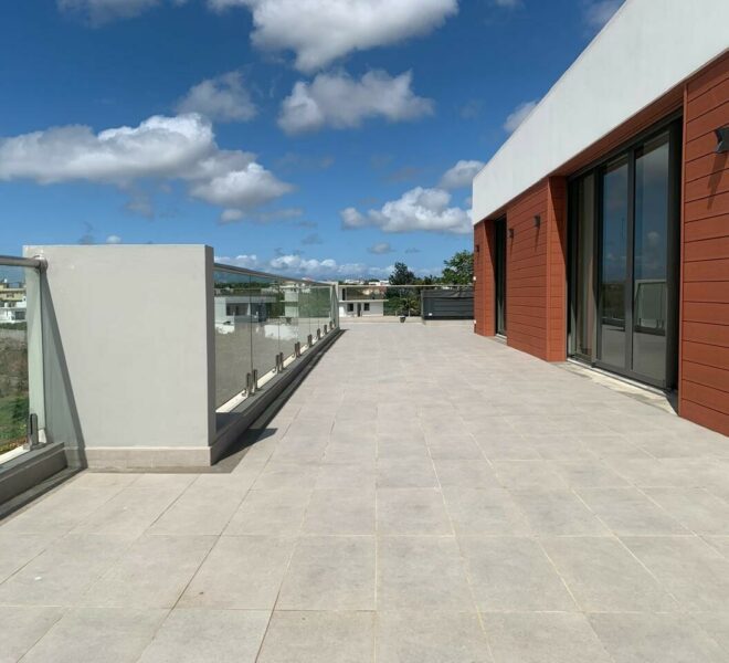 Grande terrasse du penthouse