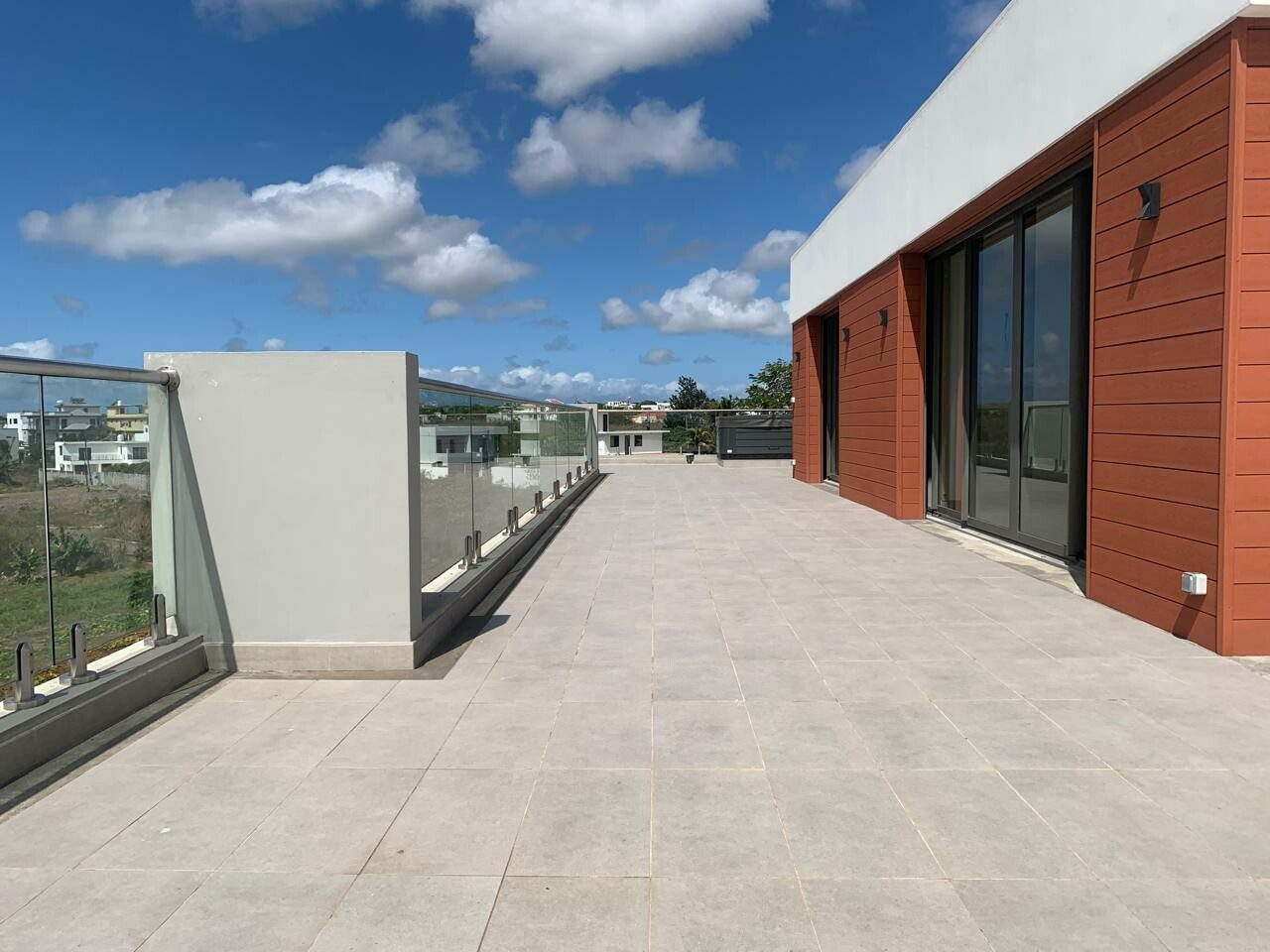 Grande terrasse du penthouse