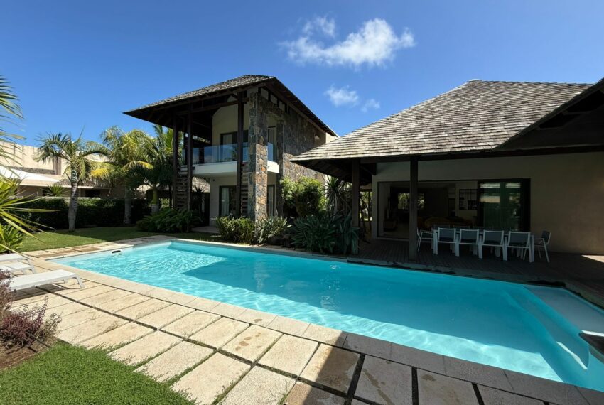 Vue exterieure de la villa de luxe