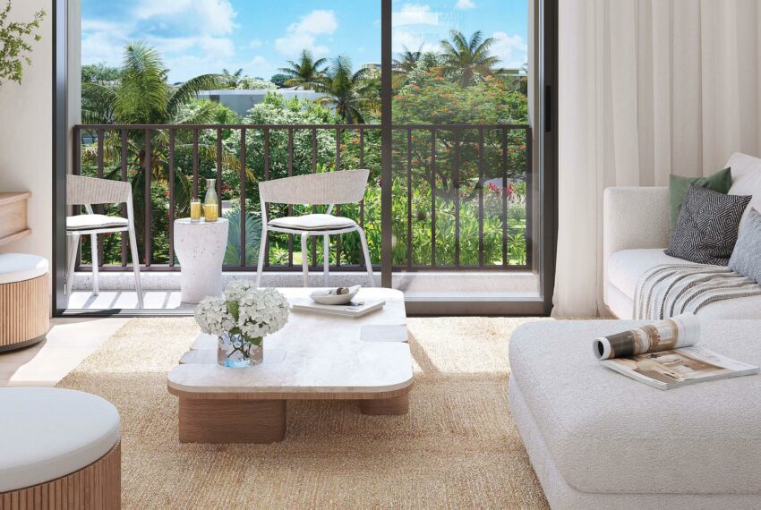 Meleane-Vue du salon et balcon